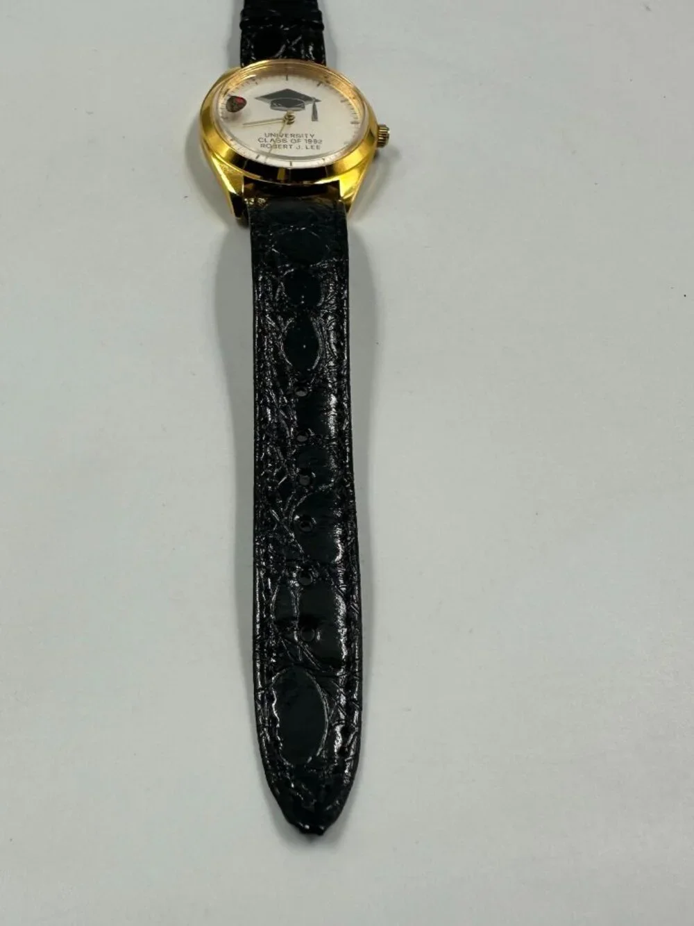 Vintage Manual Wind Watch University Class 1992 Robert J Lee Rotating Ring Works